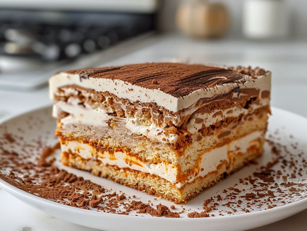 Halloween No-Bake Icebox Cake Presentation